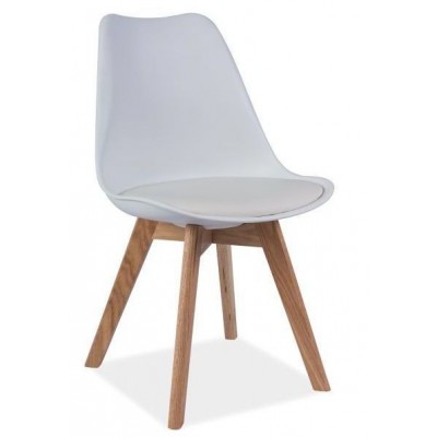 Стул SIGNAL KRIS белый/дуб натуральный